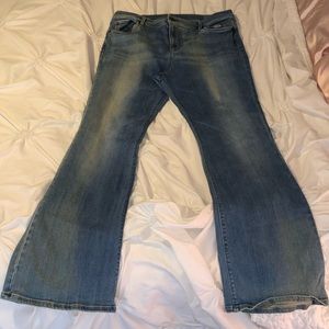 Loft modern flare size 14 jeans medium wash